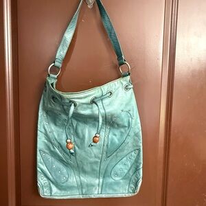 Stylish Teal Fossil Shoulder Bag